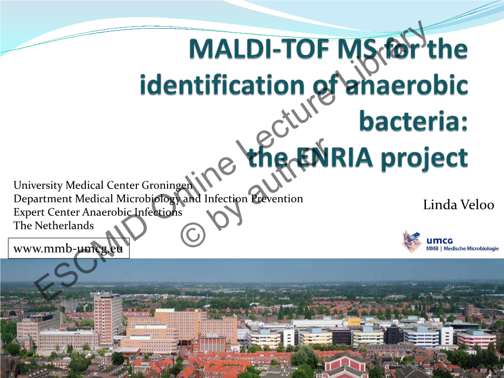 MALDI-TOF MS for the Identification of Anaerobic Bacteria