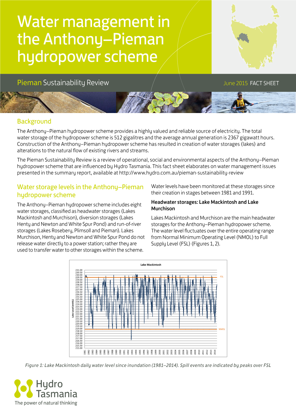 Water Management in the Anthony–Pieman Hydropower Scheme