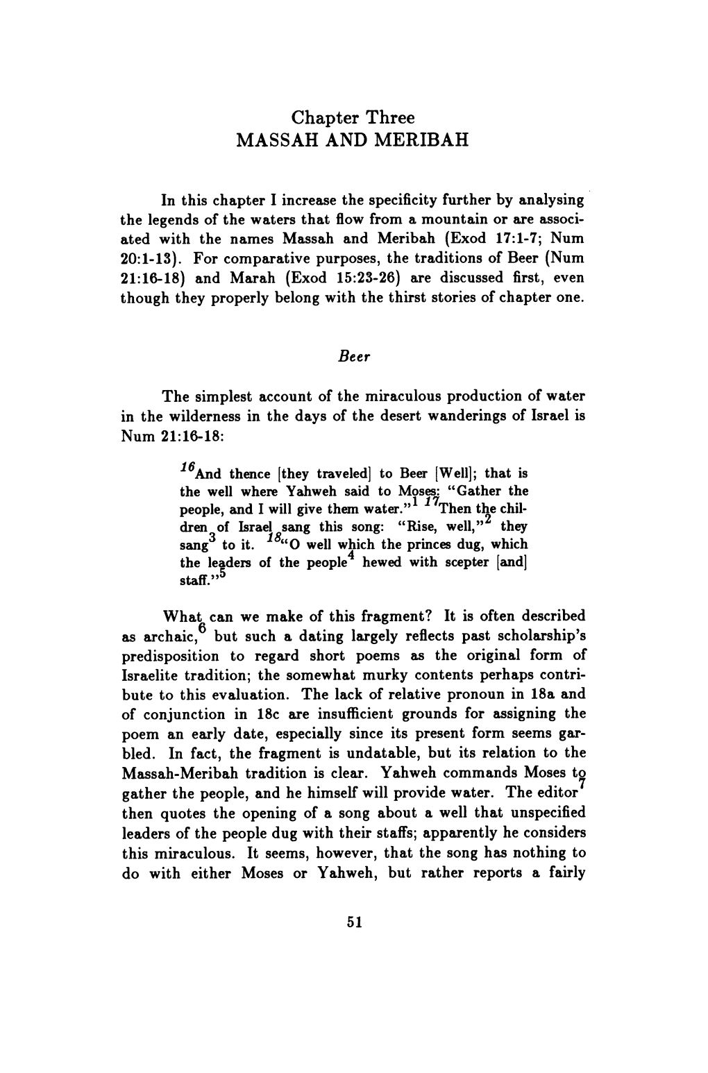 Chapter Three MASSAH and MERIBAH