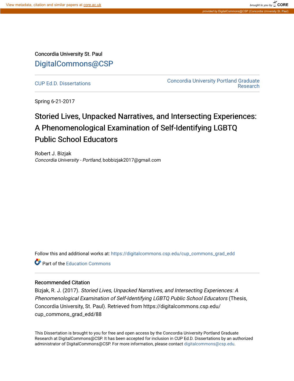 A Phenomenological Examination of Self-Identifying LGBTQ Public School Educators