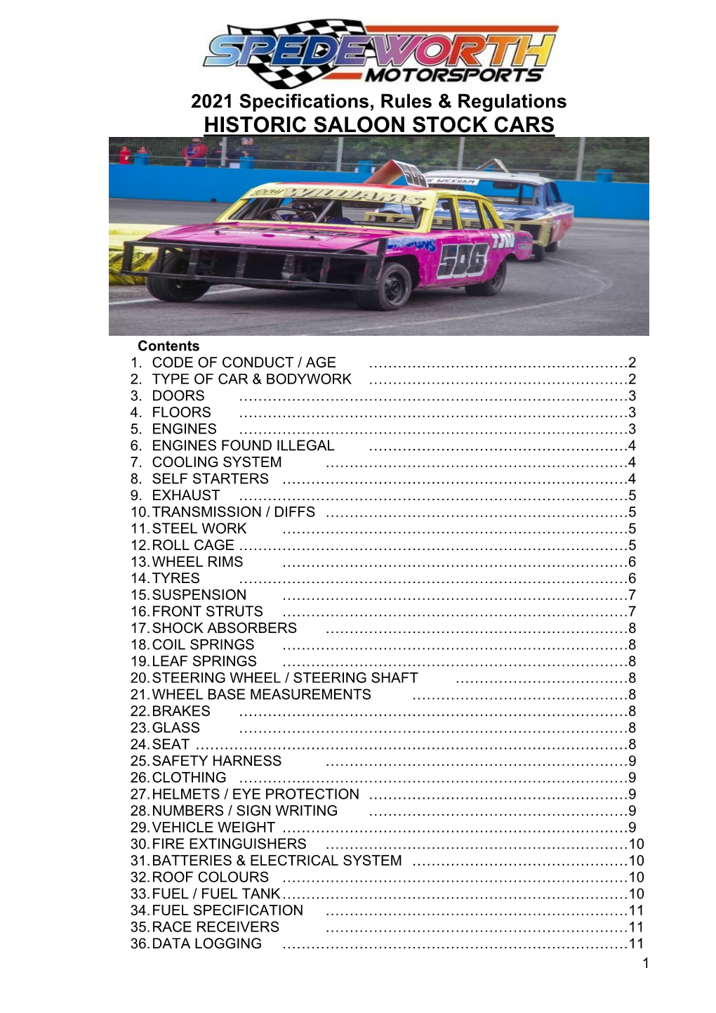 Historic Saloon Stock Cars