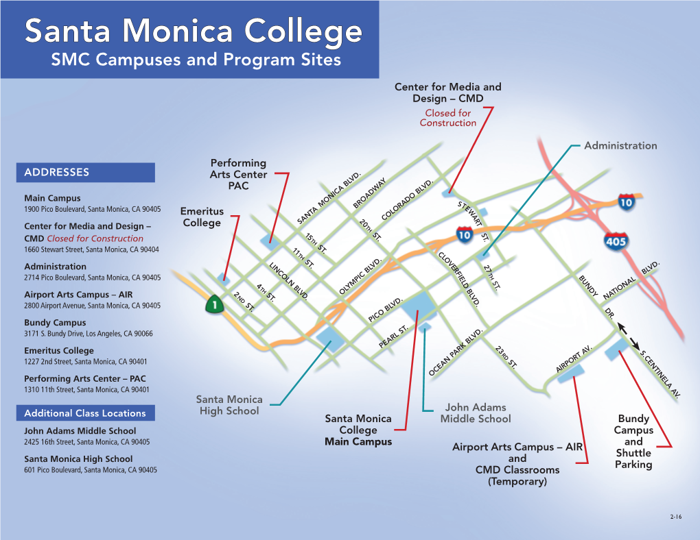 SMC Campuses and Program Sites