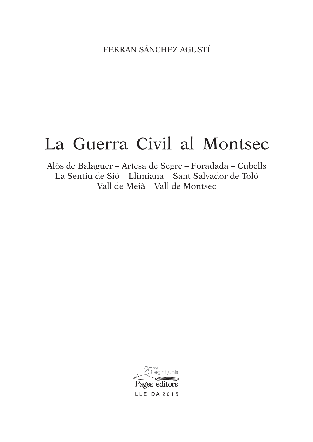 La Guerra Civil Al Montsec