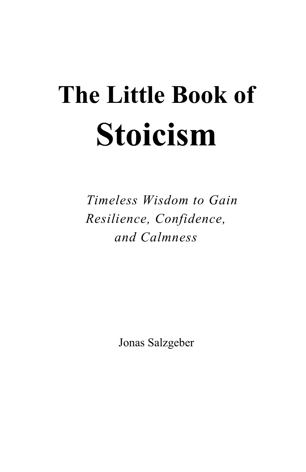 The Little Book of Stoicism