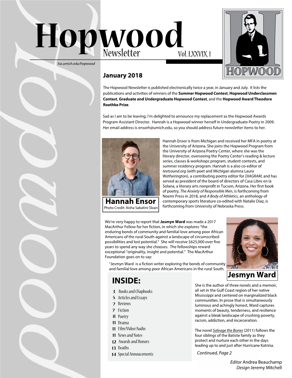 Hopwood Newsletter Vol