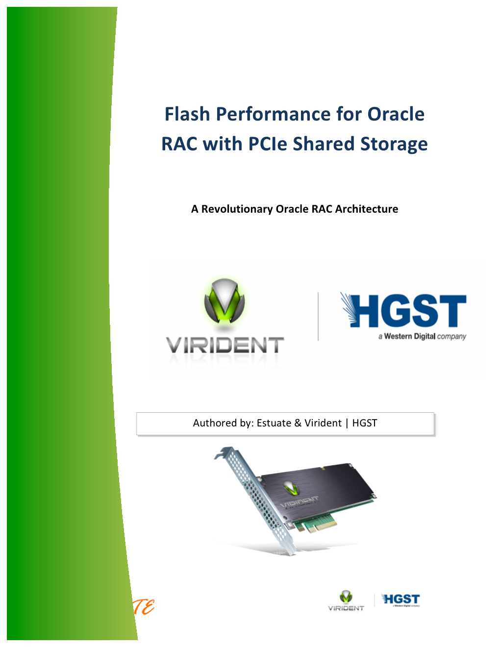 Flash Performance for Oracle RAC with Pcie Shared Storage