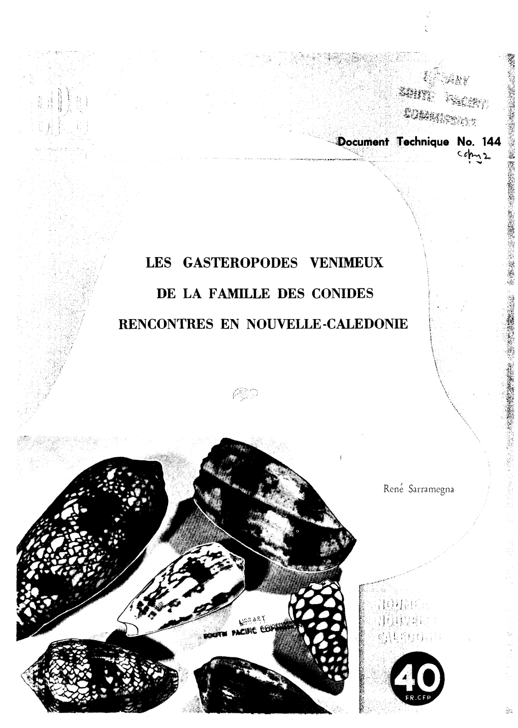 Les Gastéropodes Venimeux De La Famille Des Conidés Rencontrés En