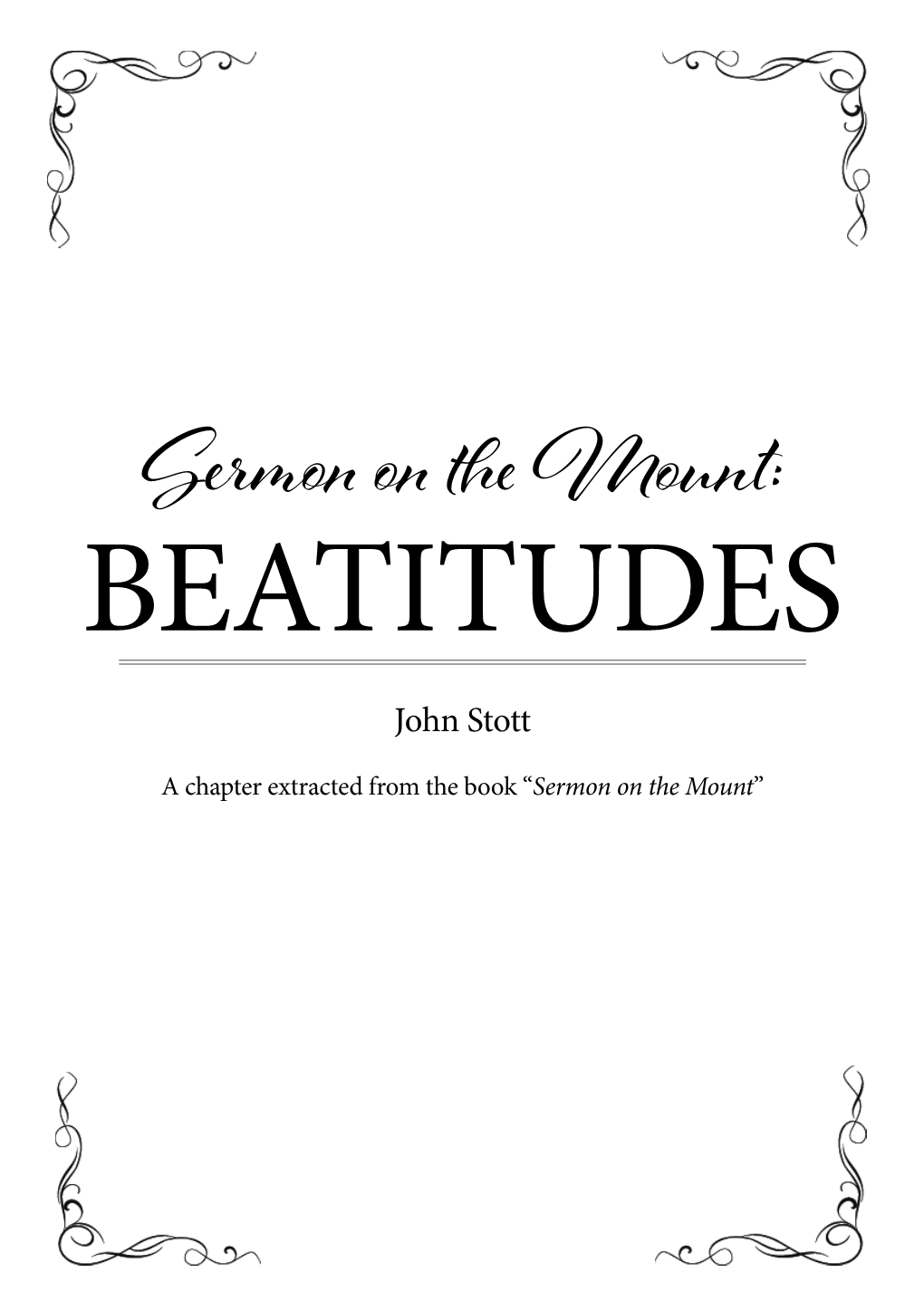 Sermon on the Mount – Beatitudes