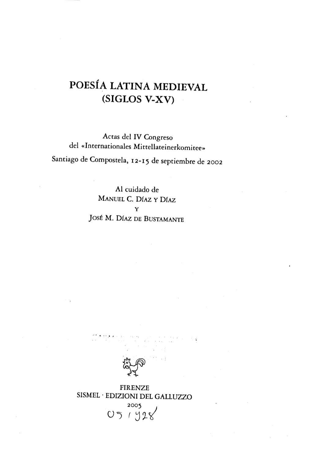 Poesfa LATINA MEDIEVAL (SIGLOS V-XV)