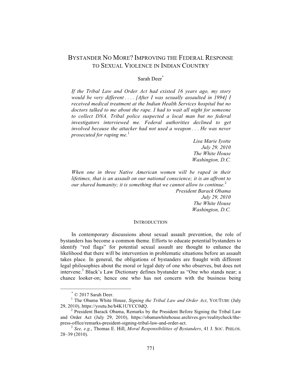 Improving the Federal Response to Sexual Violence in Indian Country