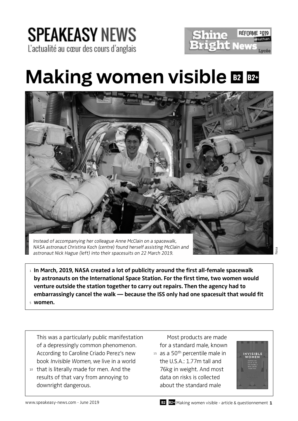 Making Women Visible B2 B2+