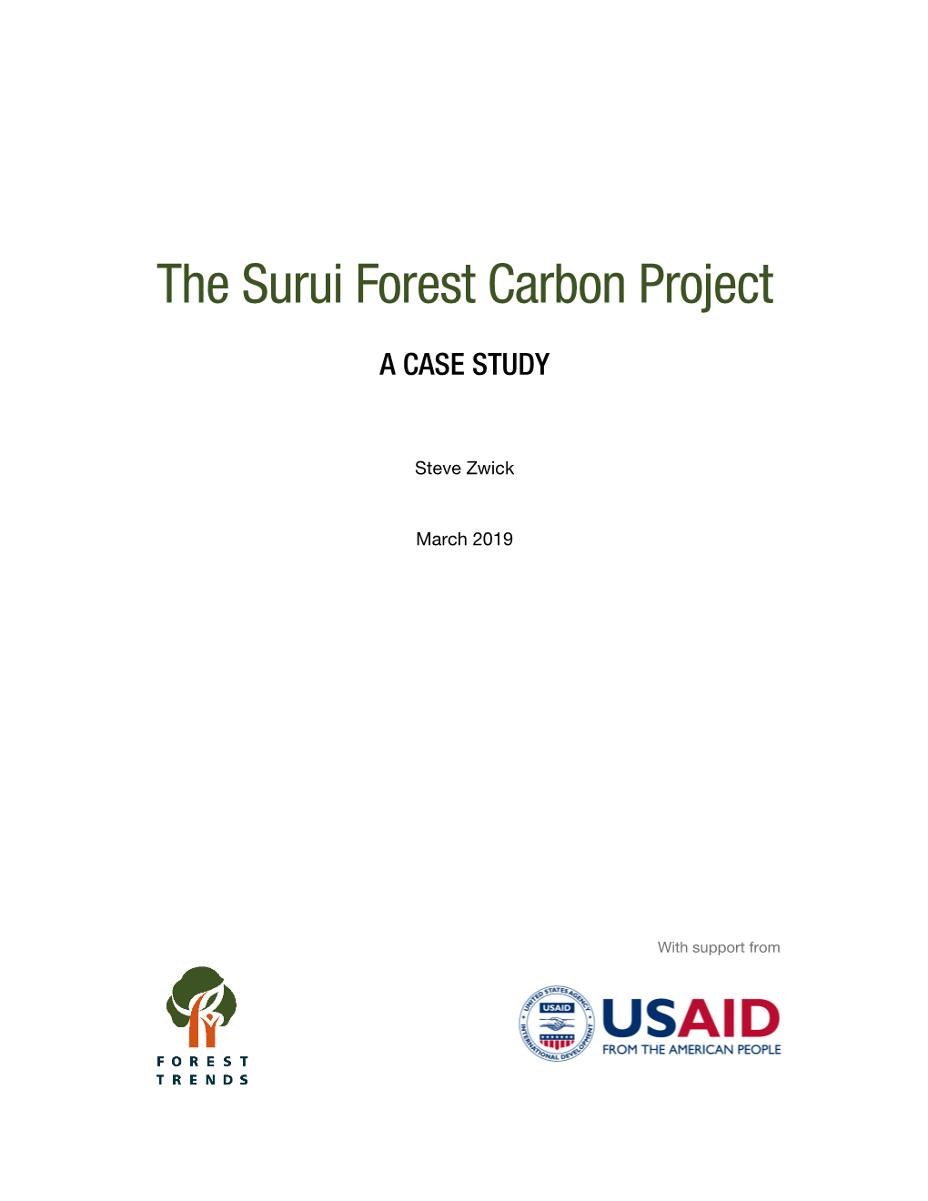CASE STUDY the Surui Forest Carbon Project