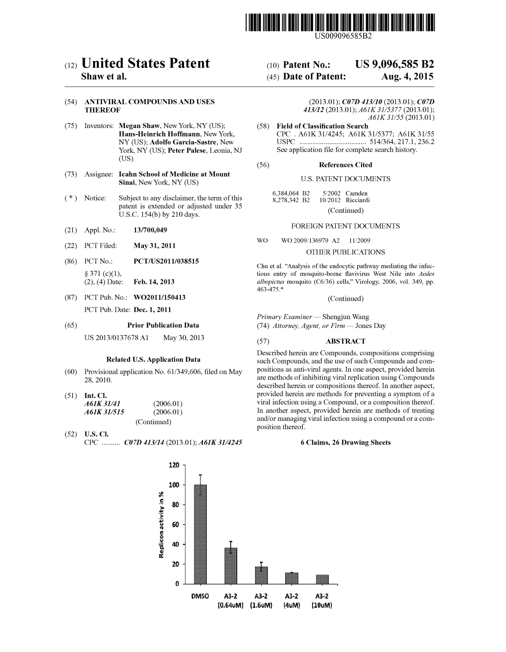 (12) United States Patent (10) Patent No.: US 9,096,585 B2 Shaw Et Al