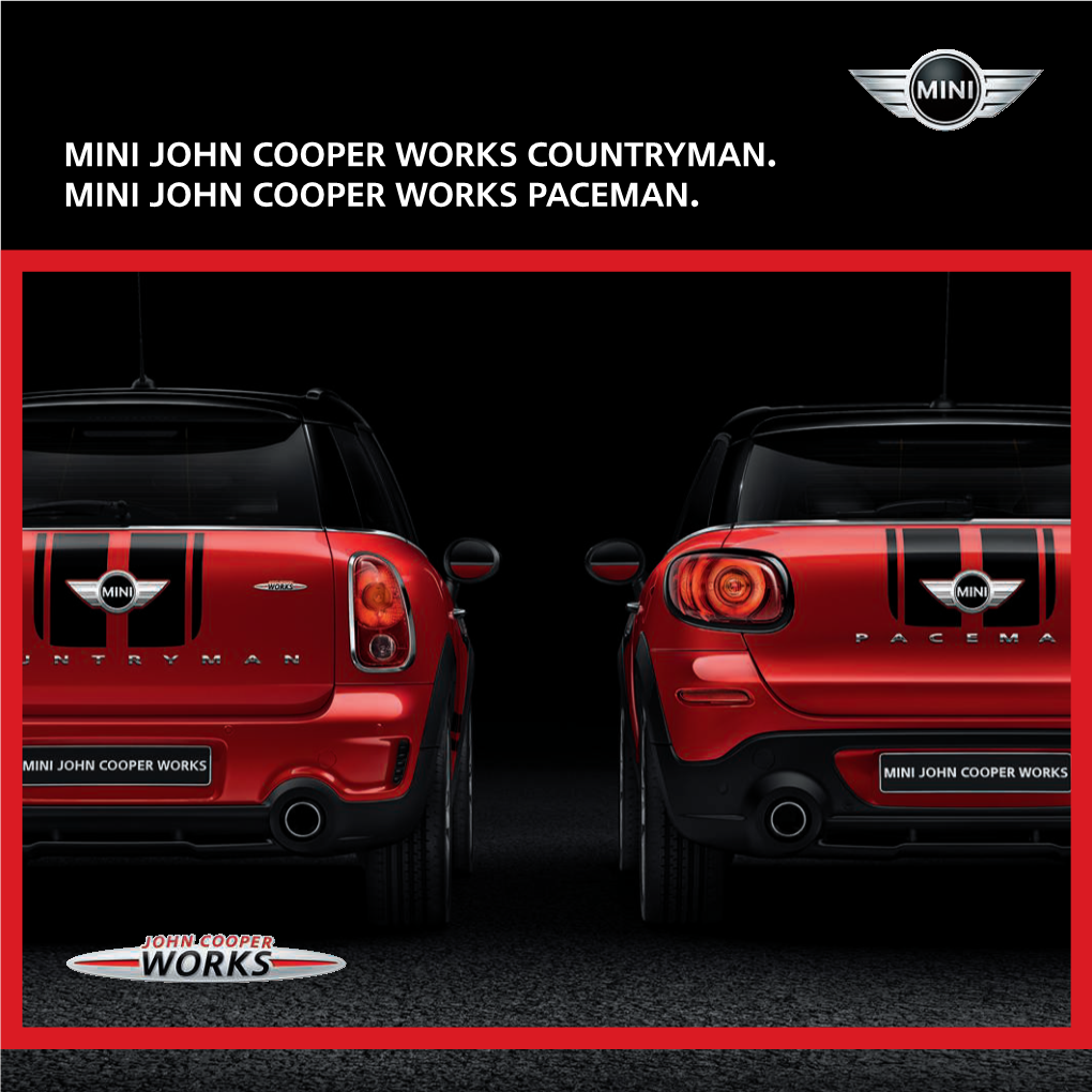 Mini John Cooper Works Countryman. Mini John Cooper Works Paceman