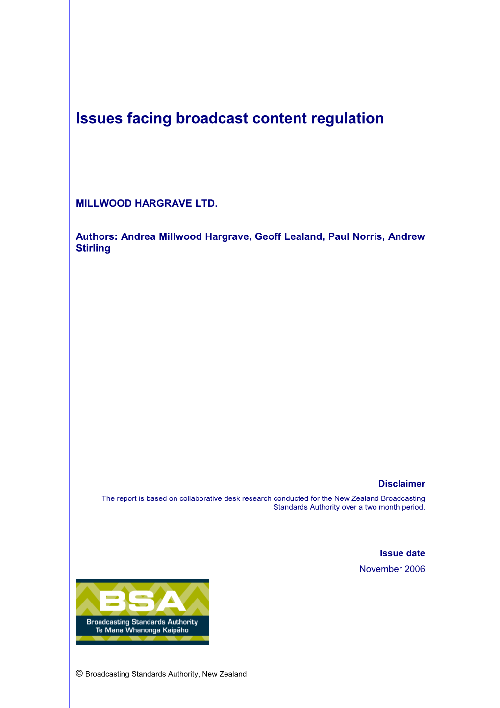 Review of Content Regulation Models