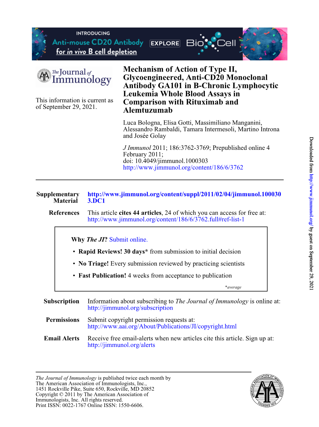 Alemtuzumab Comparison with Rituximab and Leukemia Whole