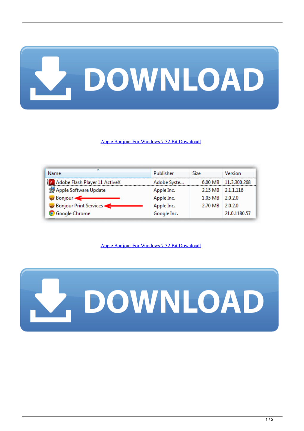 Apple Bonjour for Windows 7 32 Bit Downloadl