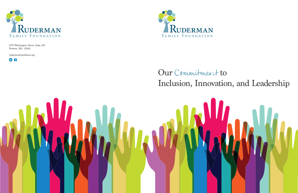Ruderman Family Foundation 10Th Anniversary Booklet