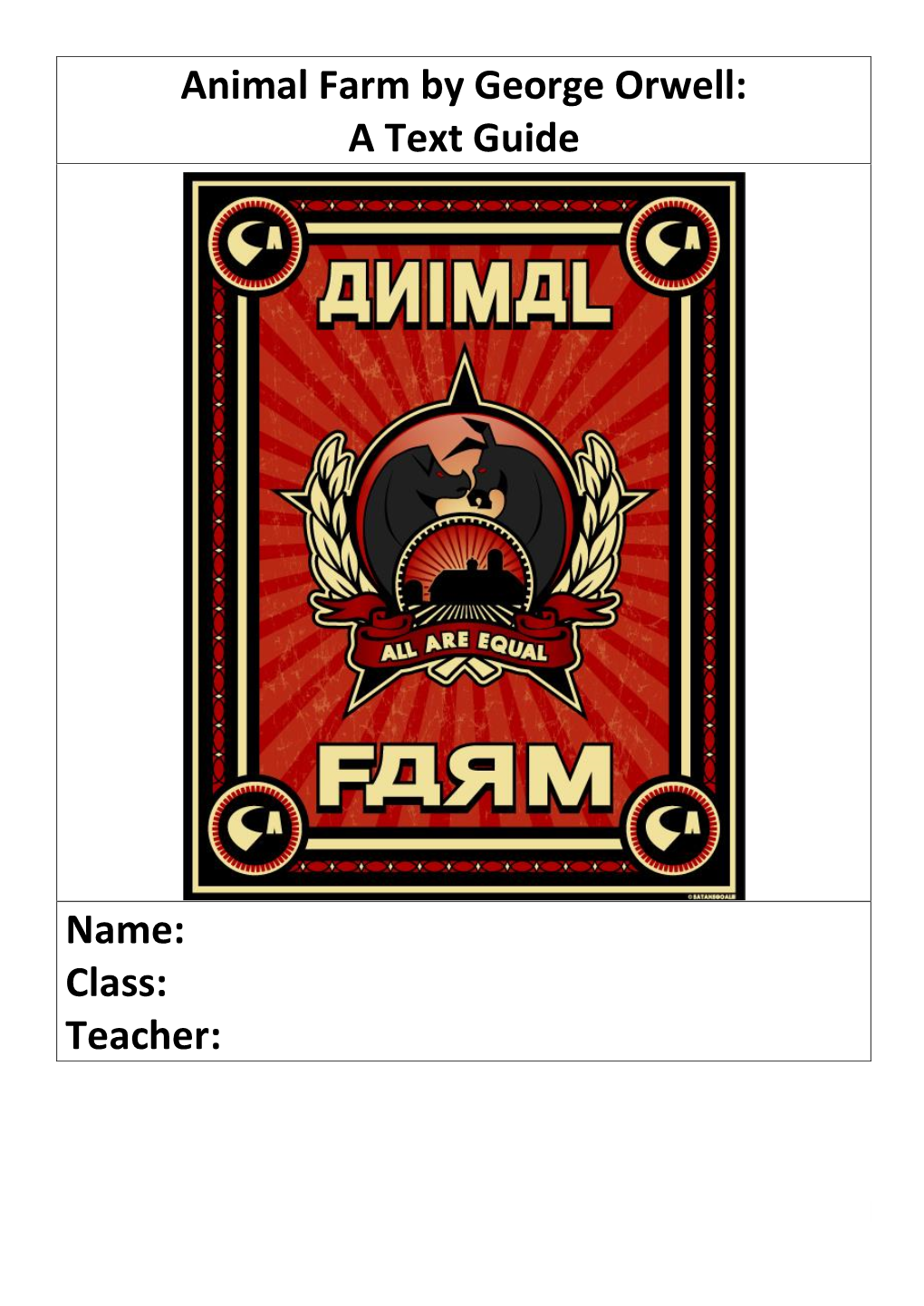 Animal Farm by George Orwell: a Text Guide