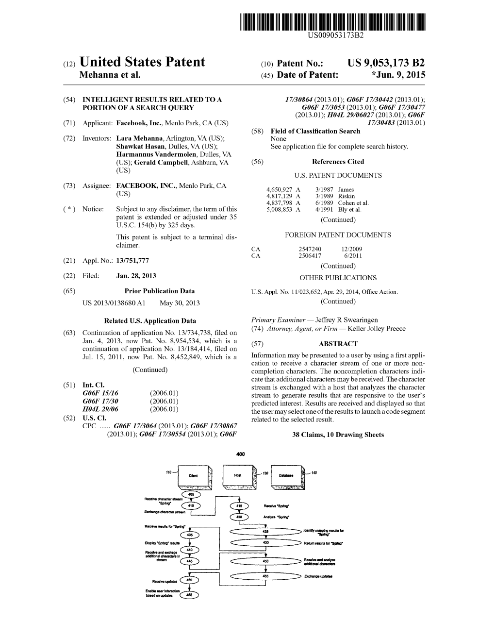 (12) United States Patent (10) Patent No.: US 9,053,173 B2 Mehanna Et Al