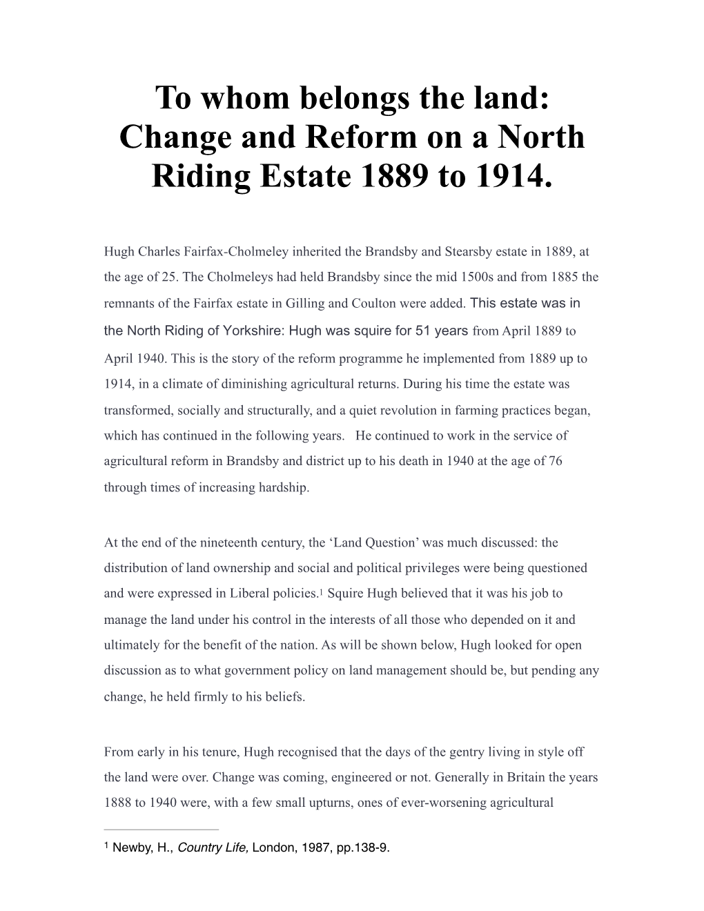 Change & Reform Brandsby
