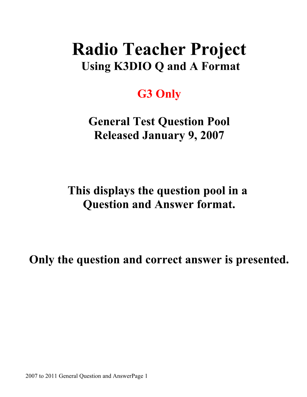 Radio Teacher Project s1