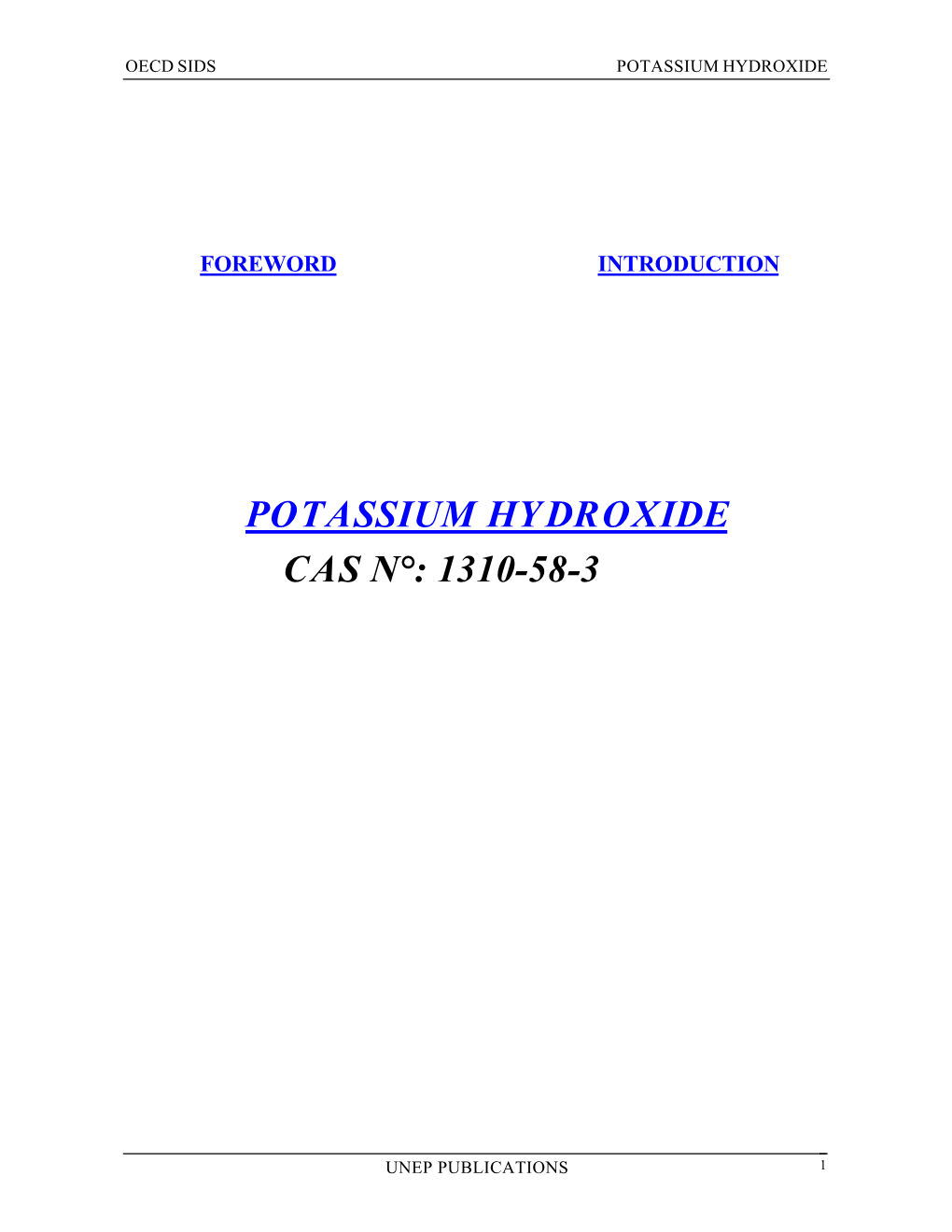 Potassium Hydroxide Cas N°: 1310-58-3