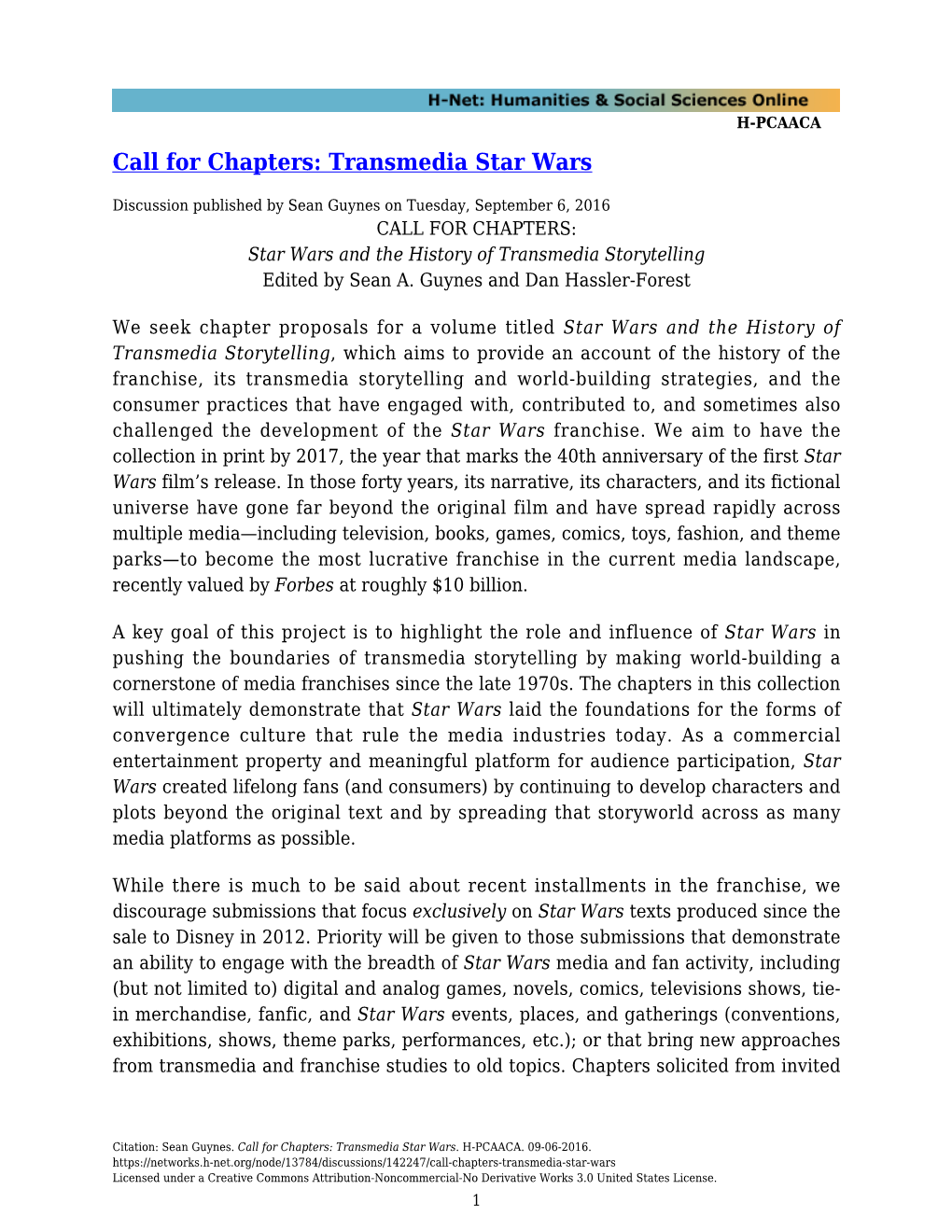 Transmedia Star Wars