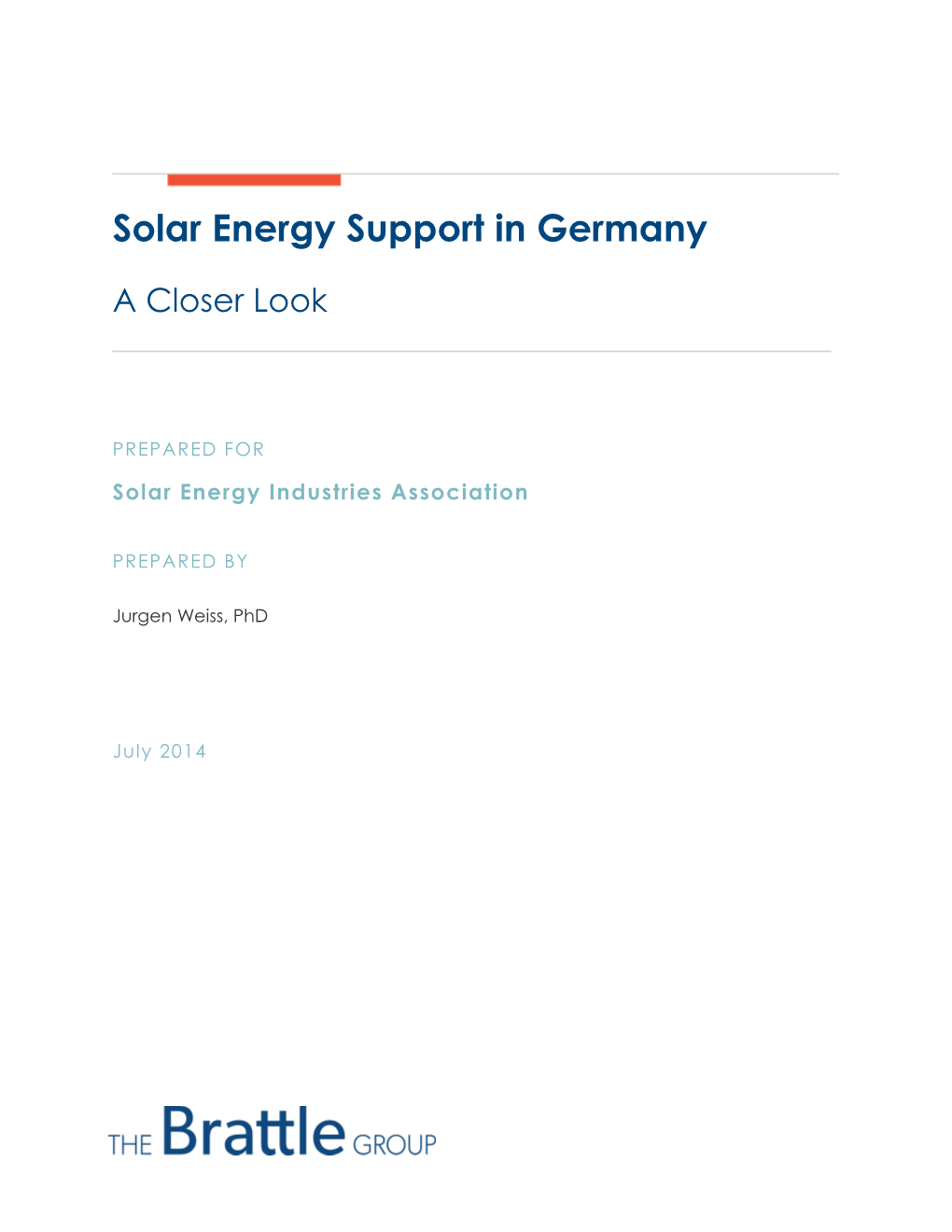 Solar Energy Support in Germany: a Closer Look