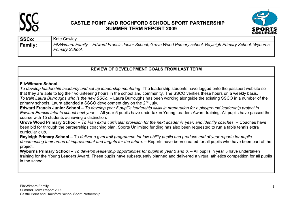 School Sport Partnership Annual Review