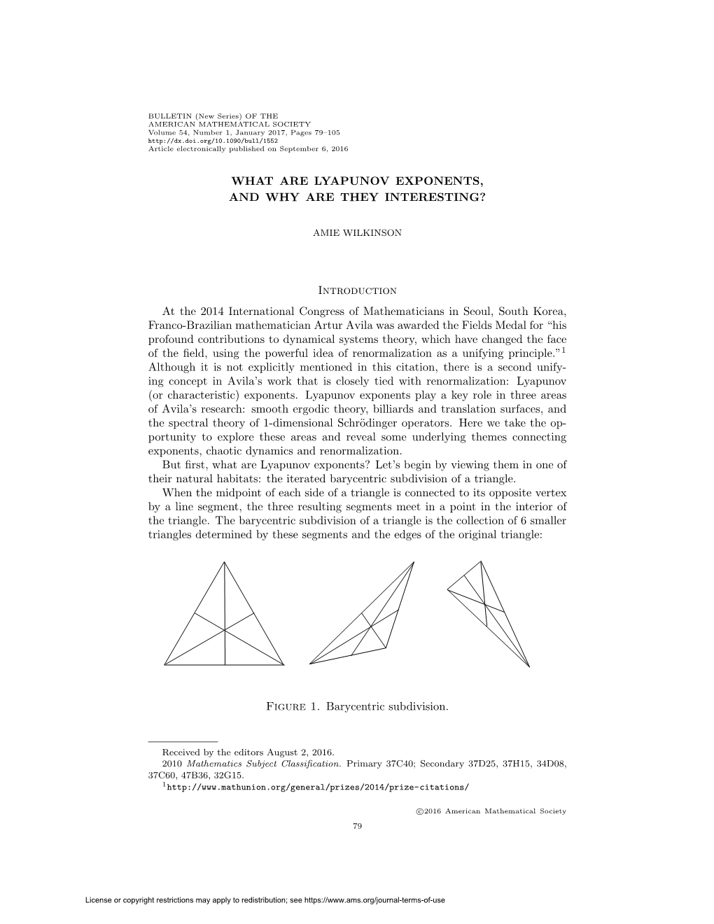 What Are Lyapunov Exponents, and Why Are They Interesting?