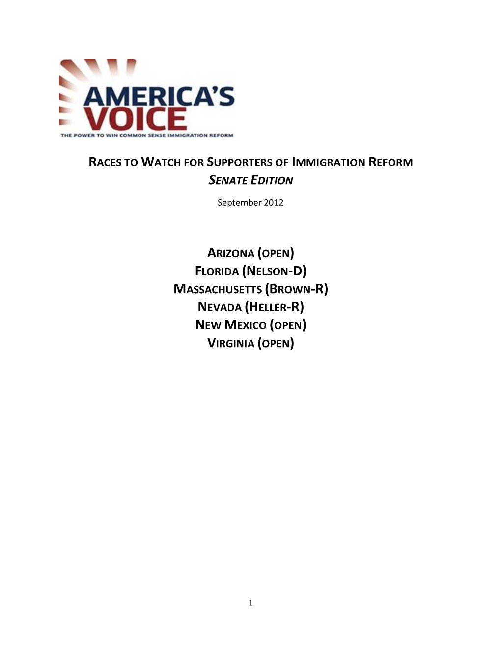 Races to Watch for Supporters of Immigration Reform Senate Edition