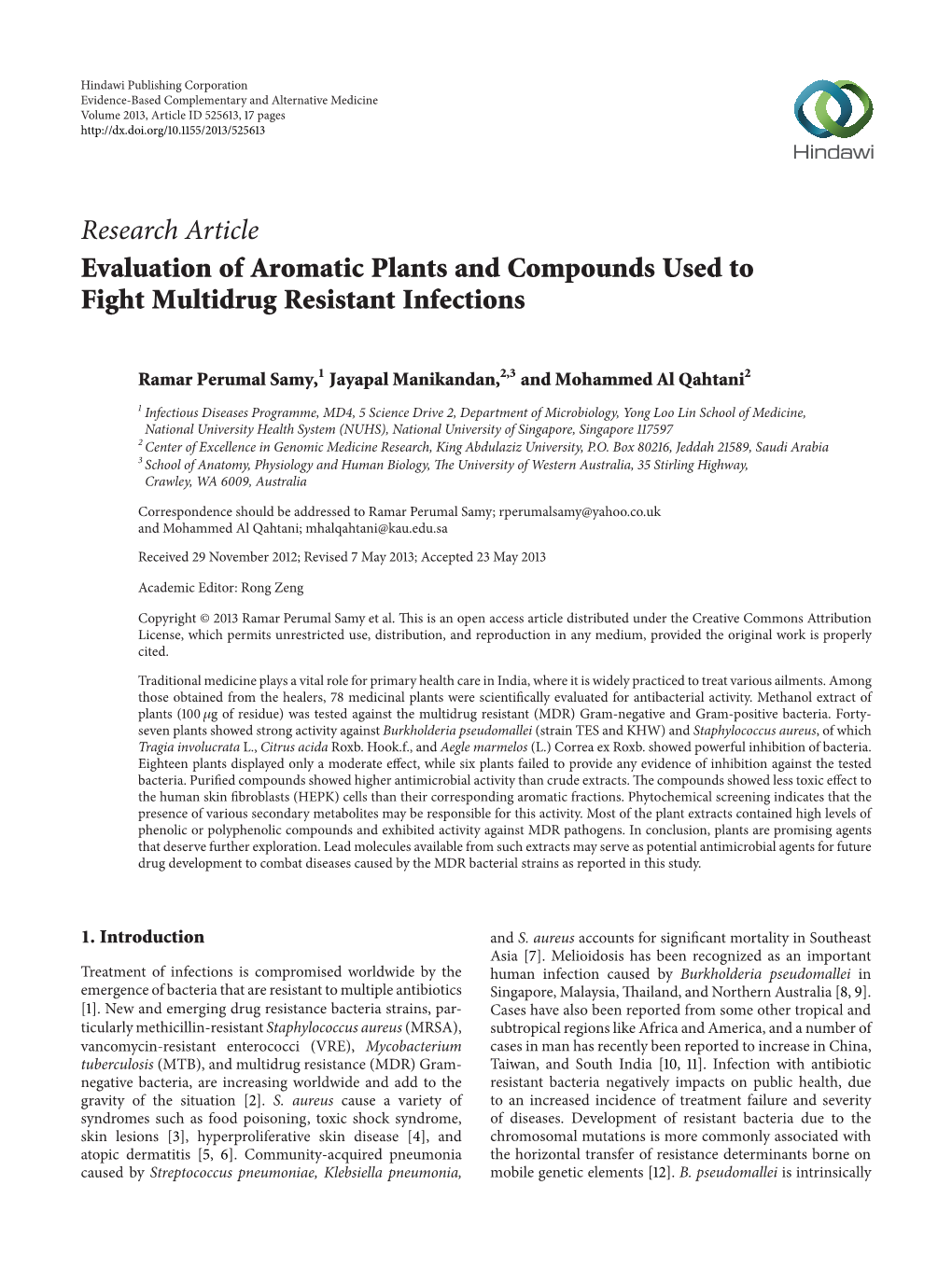 Evaluation of Aromatic Plants and Compounds Used to Fight Multidrug Resistant Infections