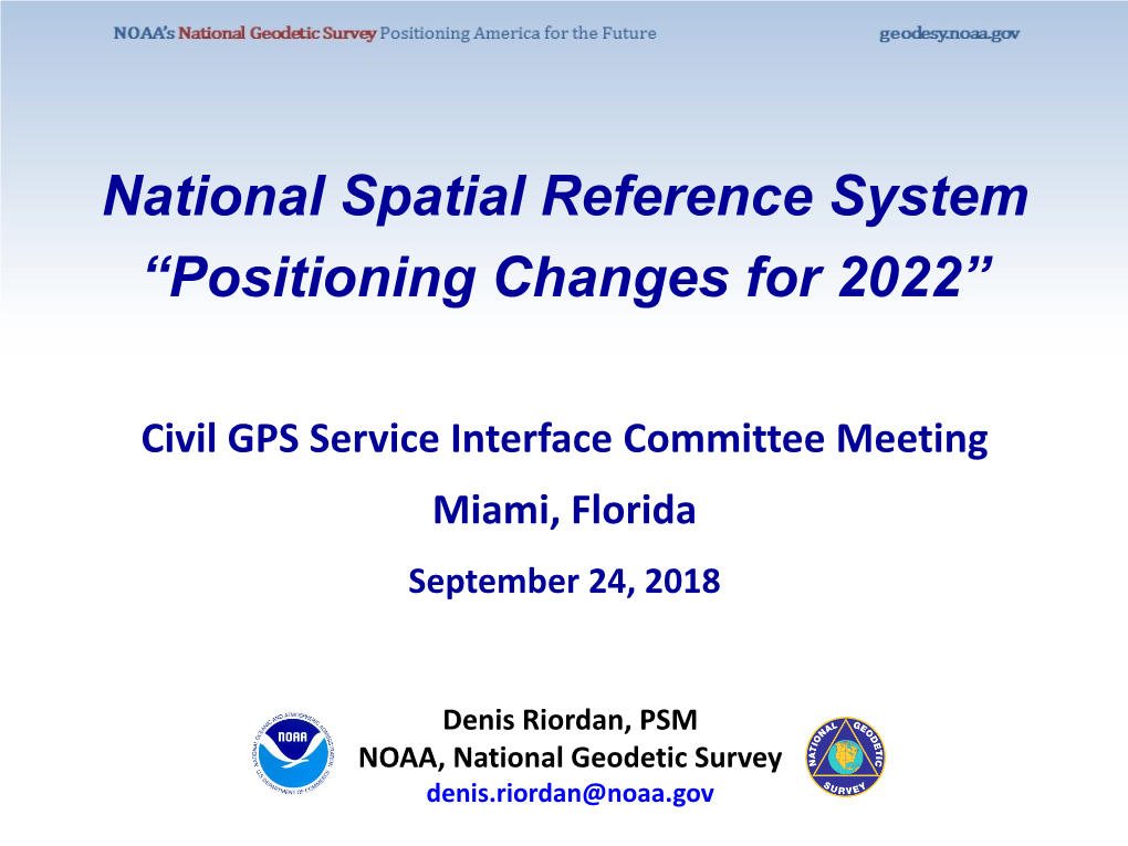 National Spatial Reference System: 