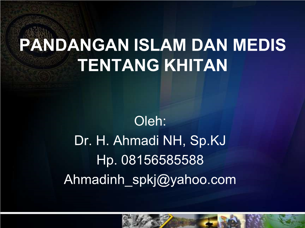 Pandangan Islam Dan Medis Tentang Khitan