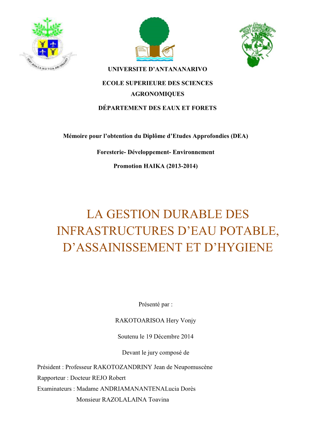 La Gestion Durable Des Infrastructures D'eau