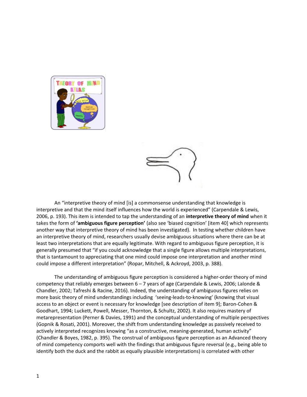 Ambiguous Figure Perception in ASD