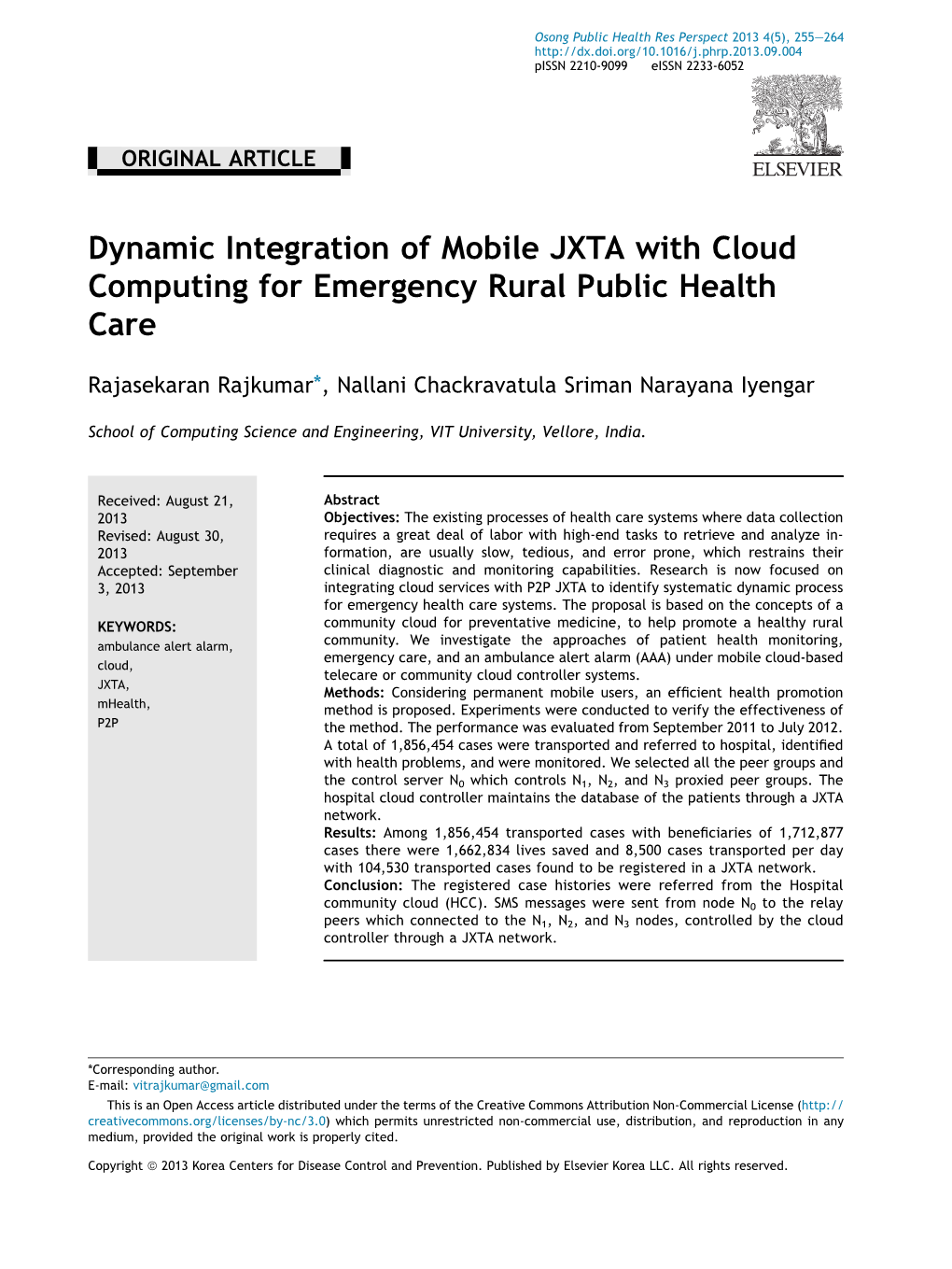 Dynamic Integration of Mobile JXTA with Cloud Computing for Emergency Rural Public Health Care