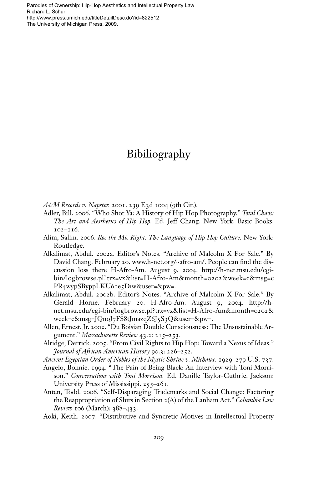 Bibiliography