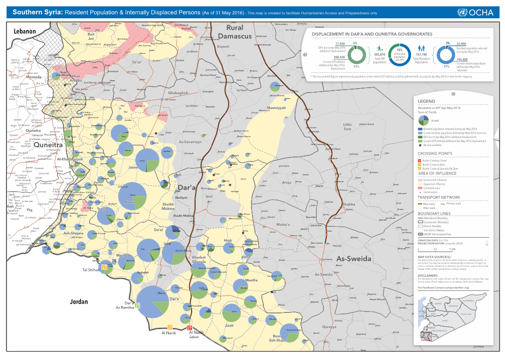 POP 01 OJ Southern Syria Population and Idps May 2016 A3 160608