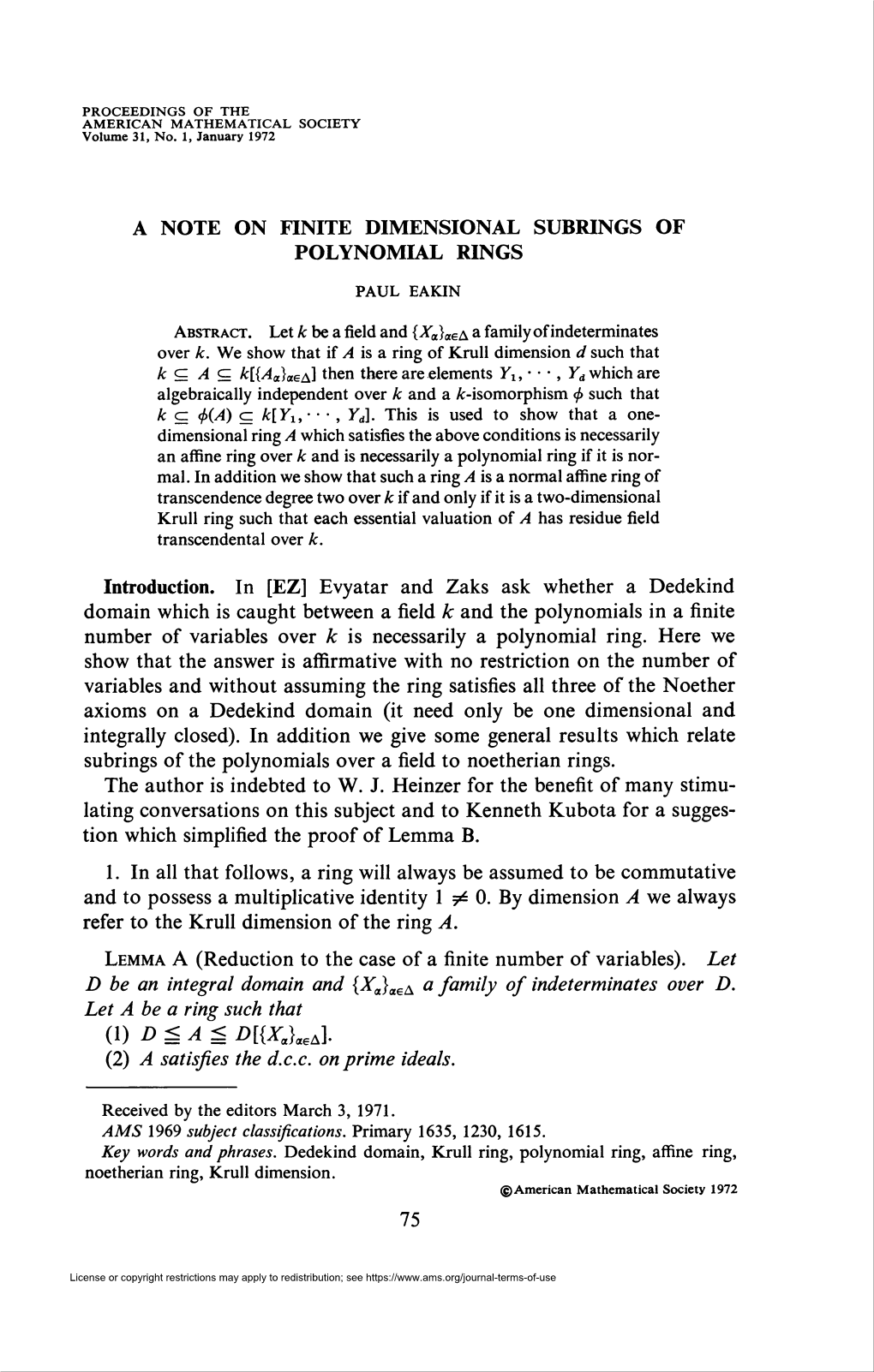 Polynomial Rings