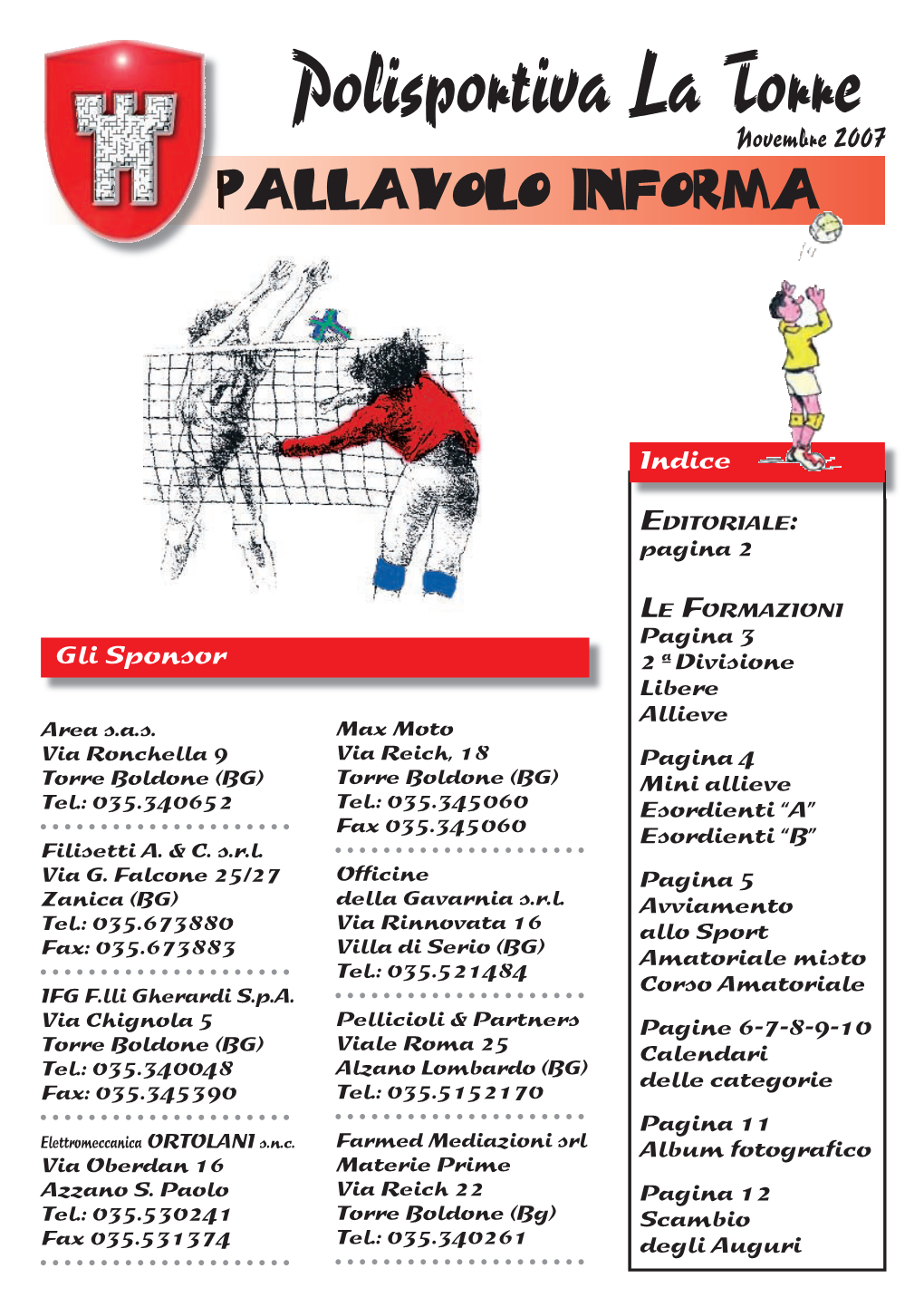 Polisportiva La Torre Novembre 2007 Pallavolo Informa