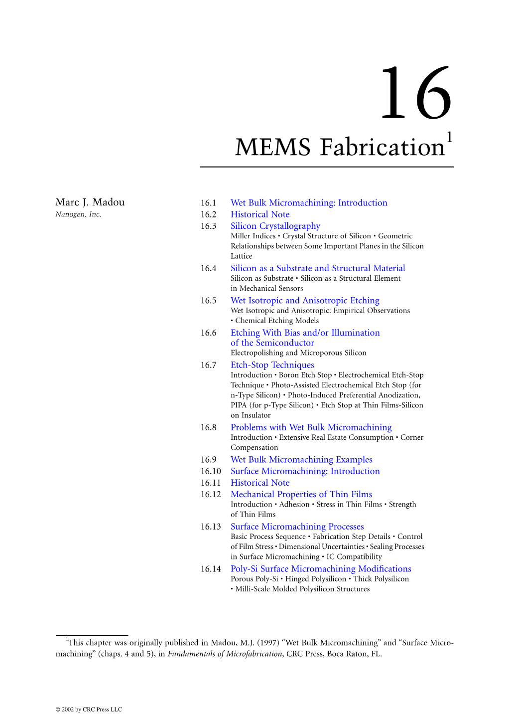 MEMS Fabrication1