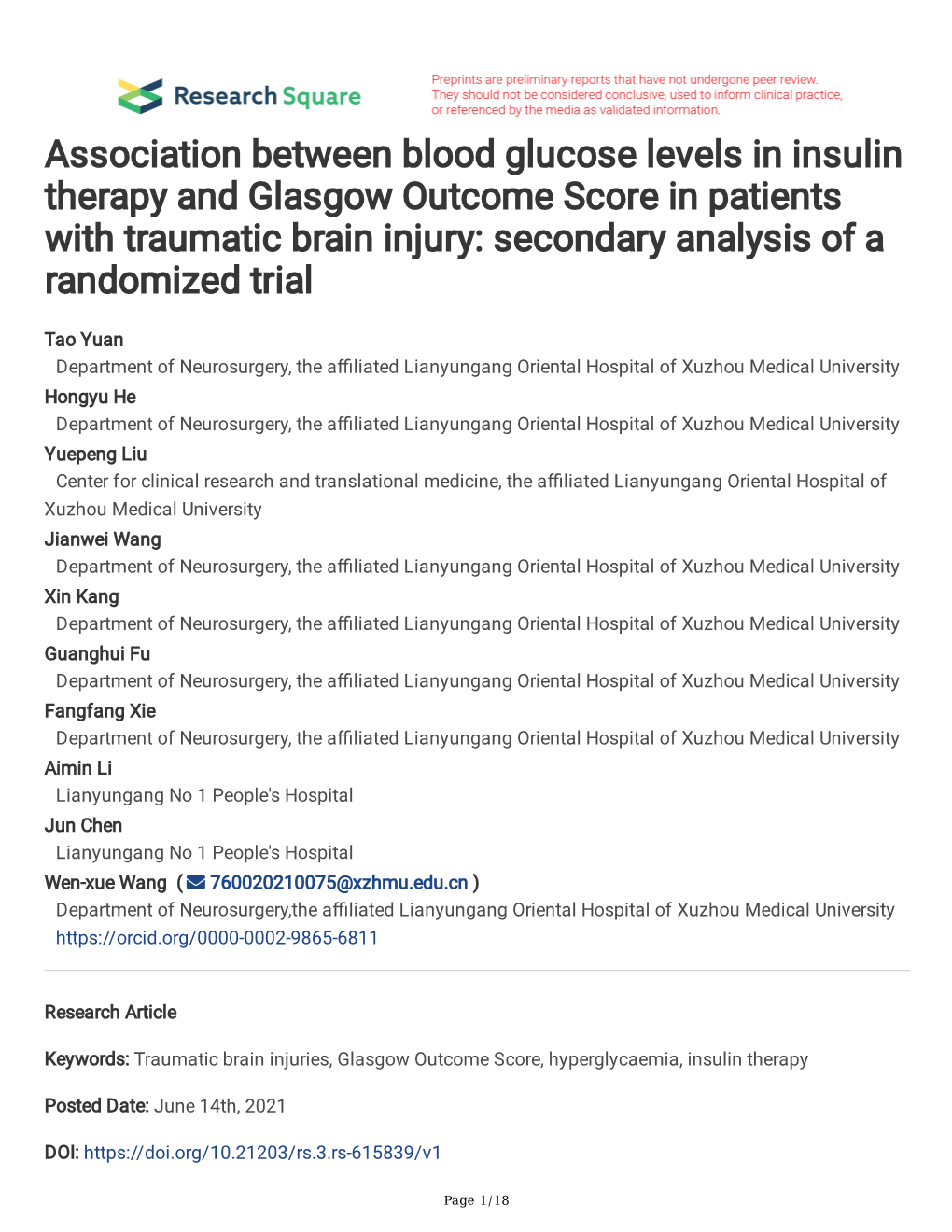 Association Between Blood Glucose Levels in Insulin Therapy And