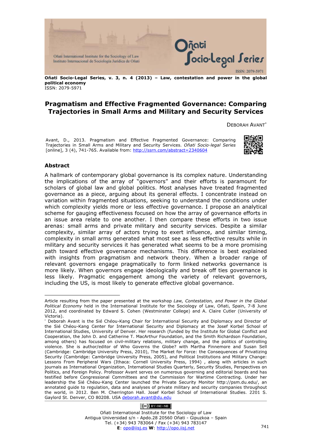 Comparing Trajectories in Small Arms and Military and Security Services