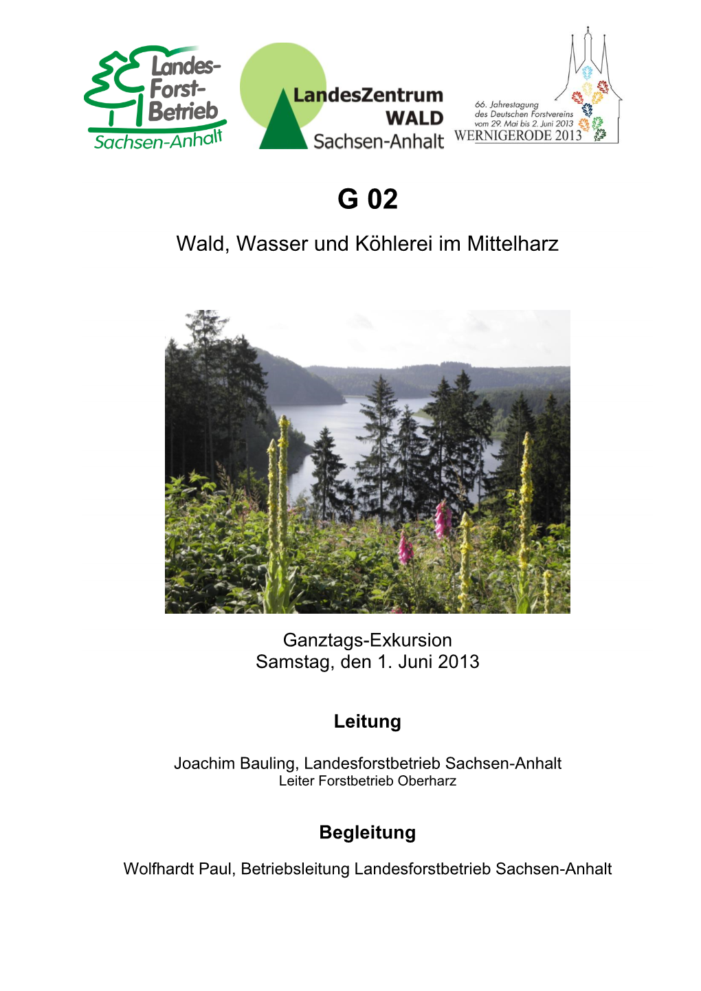 G 02 Wald, Wasser Und Köhlerei Im Mittelharz