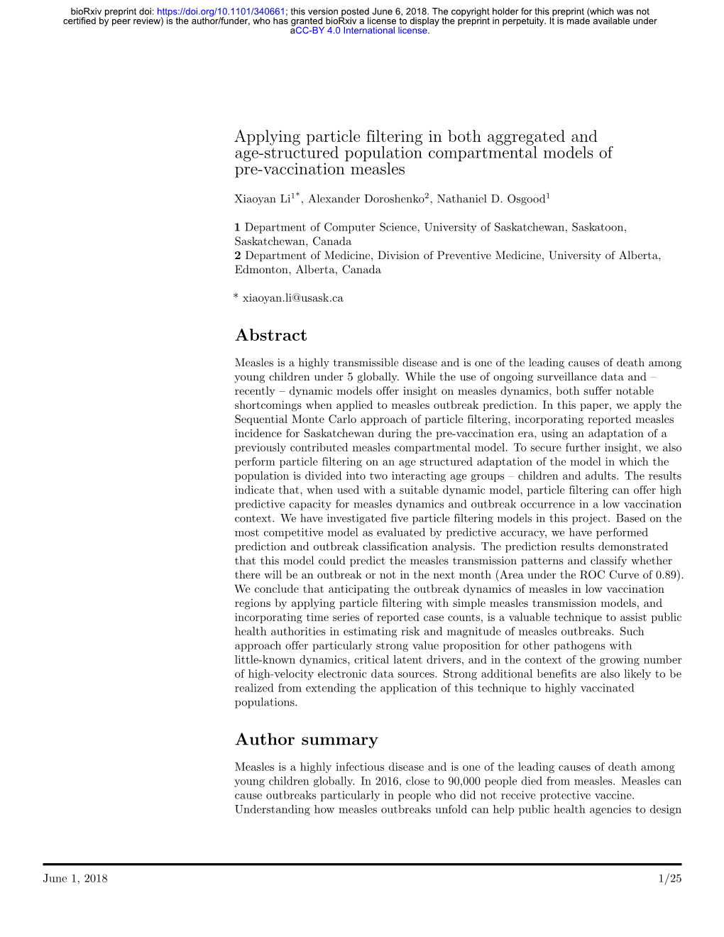 Applying Particle Filtering in Both Aggregated and Age-Structured Population Compartmental Models of Pre-Vaccination Measles