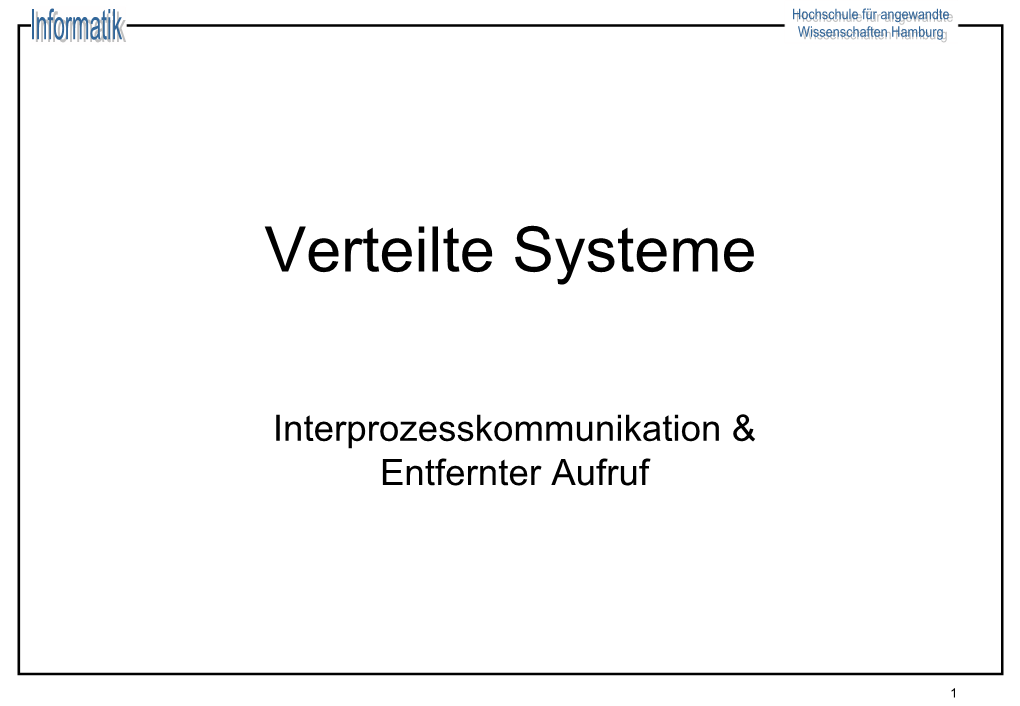 Verteilte Systeme