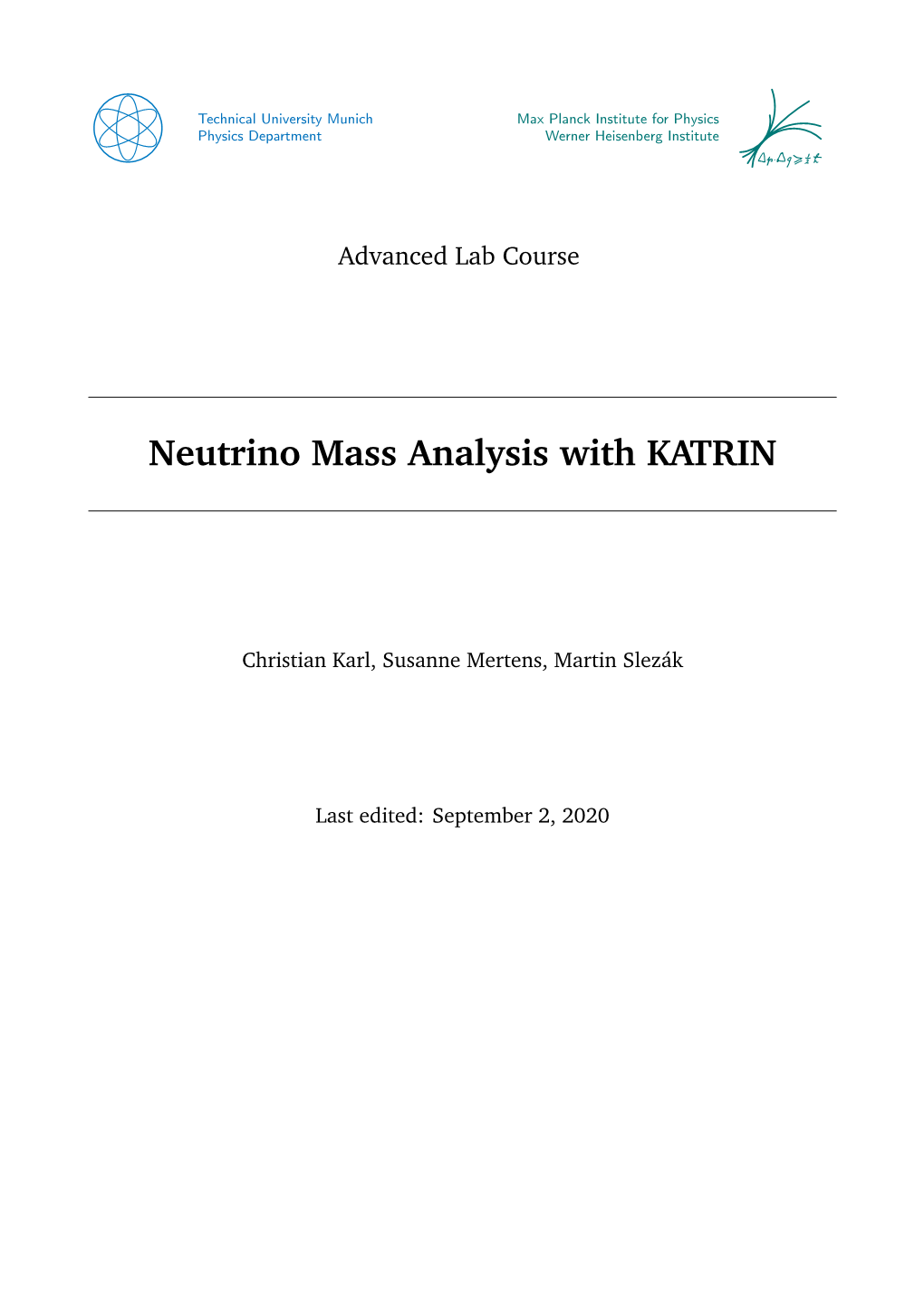 Neutrino Mass Analysis with KATRIN