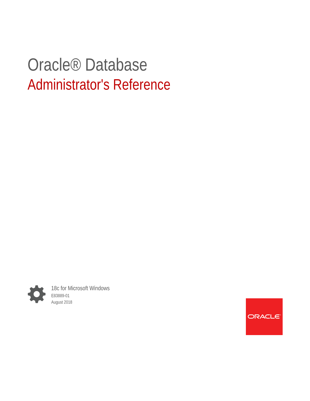 Oracle® Database Administrator's Reference